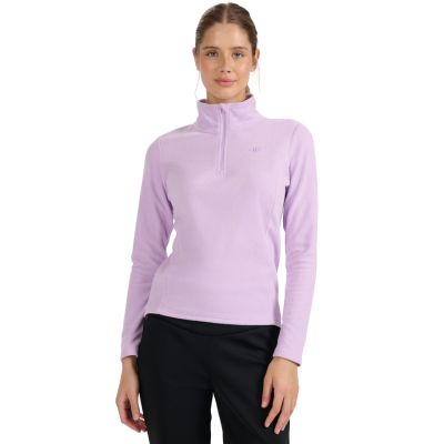 Women's fleece sweatshirt 4F F069 light purple 4FWAW25UFLEF069 52S
