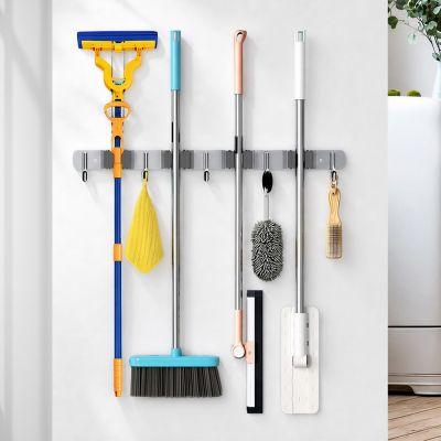 6. MACLEAN WALL ORGANIZER FOR GARDEN TOOLS AND MOPS, STEEL, WITH HOOKS, MAX LOAD 20KG, WIDTH 49CM MC-184