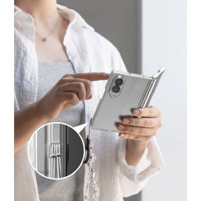 9. Ringke Fusion Flap Case for Samsung Galaxy Z Fold 8 - Transparent