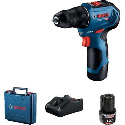 2. BOSCH SCREWDRIVER GSR 12V-30 2x2.0Ah 30/17Nm BL CASE