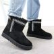6. Women's black suede snow boots Potocki 06303