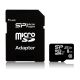 Silicon Power microSDHC Elite 8GB CL10 UHS-1 (U1) memory card + microSD-SD ADAPTER (SP008GBSTHBU1V10SP)