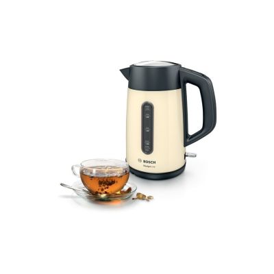 3. Bosch TWK4P437 Electric Kettle 1.7 L 2400 W Beige, Black