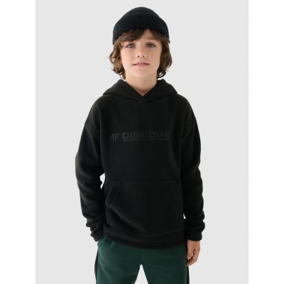 Boys' regular hooded fleece 4F Junior 4FJWAW24TFLEM213-20S