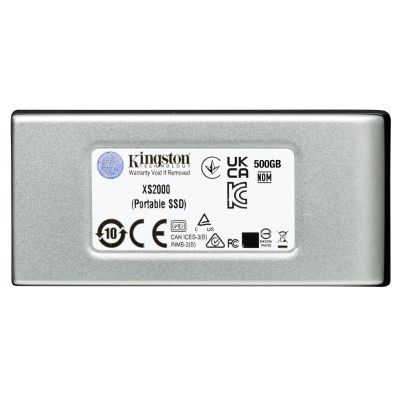 8. Kingston XS2000 External SSD Drive (2TB; USB 3.2; Silver; SXS2000/2000G)