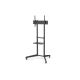 Single mobile stand with shelf, 1xLCD max. 70" max. 50kg