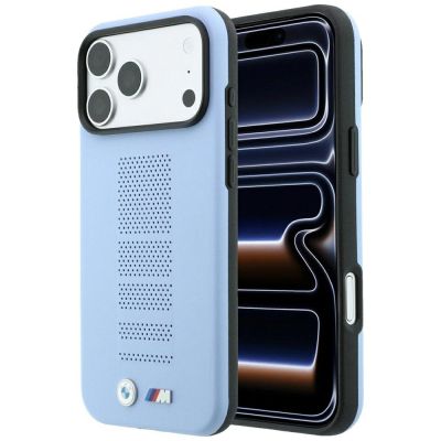 BMW M Blue Perfo Metal Logo MagSafe Case for iPhone 18 Pro Max / 17 Pro Max - Blue