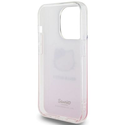 7. Hello Kitty IML Gradient Electrop Kitty Head case for iPhone 15 Pro - pink