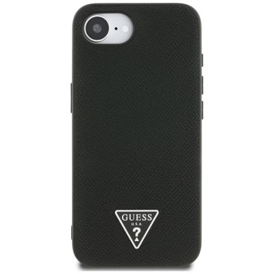 3. Guess Grained Triangle MagSafe case for iPhone 16e - black