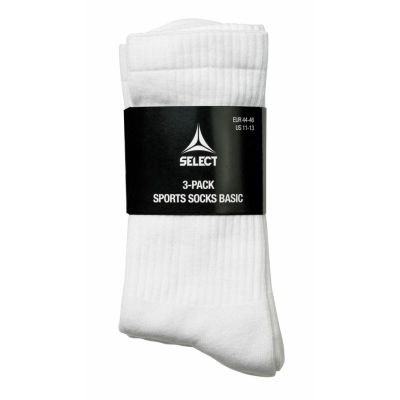 SELECT white short soccer training socks 3-pack