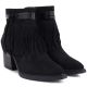 8. Women's cowboy boots with fringes, insulated, black M.Daszyński