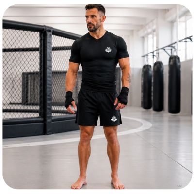 4. Black Men’s COMBATWEAR Compression Shirt | DBX Bushido