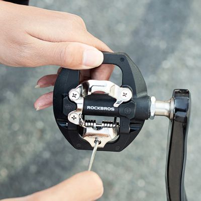 6. Rockbros M108 Nylon Half-Lock Double-Sided Bicycle Pedals - Black
