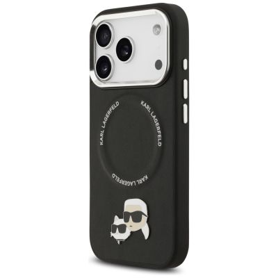 2. Karl Lagerfeld Karl & Choupette Pins MagSafe Case for iPhone 17 Pro Max - Black