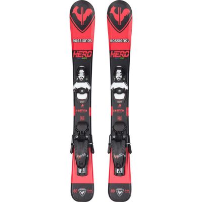 ROSSIGNOL HERO Pro Team Kids Skis + LOOK 4 Gw Black Bulk Bindings