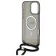 6. Guess Crossbody Cord Script MagSafe Case for iPhone 16 Pro - Black