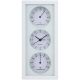2. CLOCK ALARM THERMOMETER HYGROMETER 26X5x12CM ARTICASA WHITE