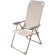 REDCLIFFS Beige Folding Camping Chair with Armrests