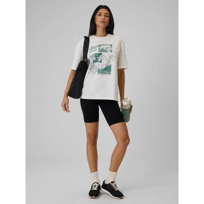 3. Women's printed T-shirt 4F 4FRSS26TTSHF3705-11S