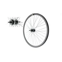 24" Rear Wheel, Freewheel, Cone, Disc Brake, Black Rim / Black Hub