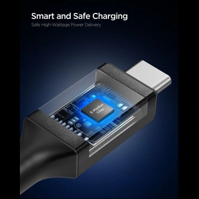 3. Spigen Essential EB24012CC USB-C / USB-C 240W 120cm Cable - Black