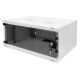 53. 19" 4U wall-mounted network cabinet, SOHO 241 x 540 x 400 mm, glass door, gray, unassembled, 60 kg