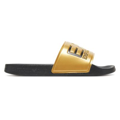 2. Emporio Armani EA7 Men's Sports Slides Black/Gold - 7X000108-AF15118-MZ097