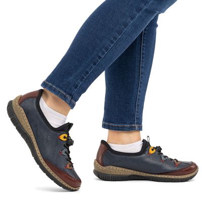 7. Rieker N3271-35 women's comfortable slip-on navy blue shoes