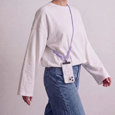 5. Tech-Protect C5SD Rope CrossBody Phone Lanyard - Lavender