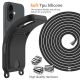 7. iPhone 17 TPU Case with Card Holder and Crossbody Lanyard - Black