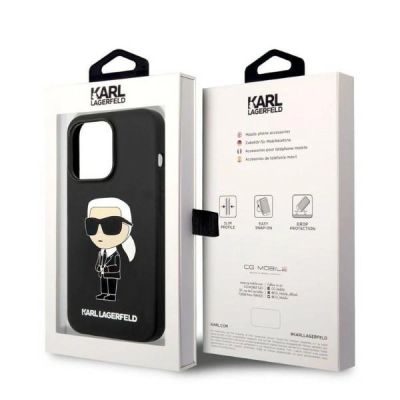 8. Karl Lagerfeld Silicone Ikonik case for iPhone 14 Pro - black