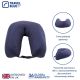 4. TRAVEL BLUE CRESCENT-SHAPED TRAVEL PILLOW WITH NATURAL GOOSE FEATHERS