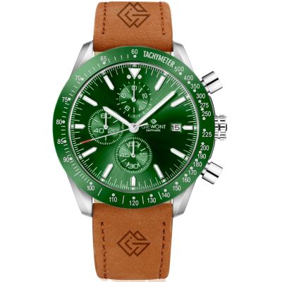 Men's Watch Giewont Chronograph Sapphire Brown Green GW8720-A3