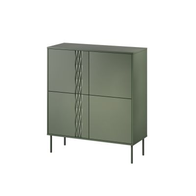 4D TRESSE chest of drawers 100x40x110 matt green