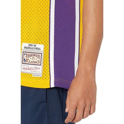 4. Mitchell & Ness Los Angeles Lakers NBA Swingman Home Jersey Lakers 99 Shaquille O`Neal SMJYGS18179-LALLTGD99SON