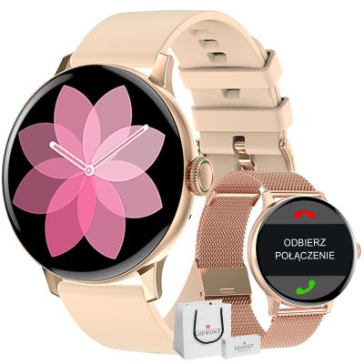 8. GIEWONT Rose Gold Women's Smartwatch GW330-1
