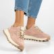 2. Leather platform sneakers, pink, Filippo DP7498