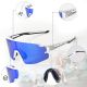 3. Rockbros Polarized Cycling Glasses with UV Protection and Corrective Insert Blue Lenses - White