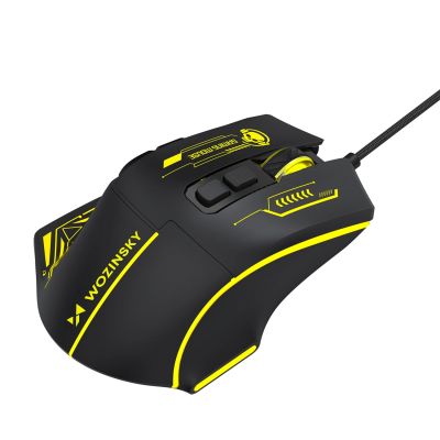 8. Wozinsky WMGK-1181W Wired Optical Gaming Mouse 7200 DPI with Backlight - Black and Yellow