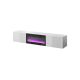 SLIDE 200K TV cabinet with electric fireplace 200x40xH37, all in white gloss