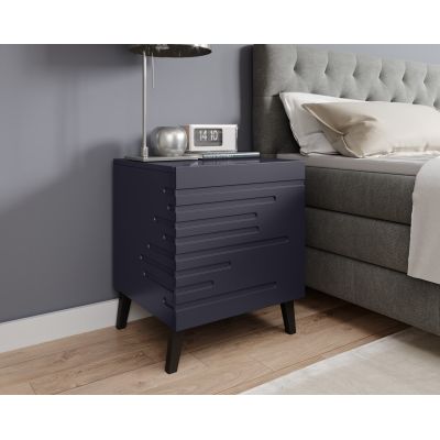 3. NOVA bedside table 44x40x52 navy blue matt