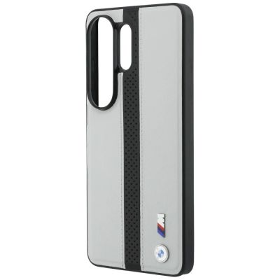 6. BMW Perforated Stripe Logo MagSafe Case for Samsung Galaxy S26 Ultra - Gray