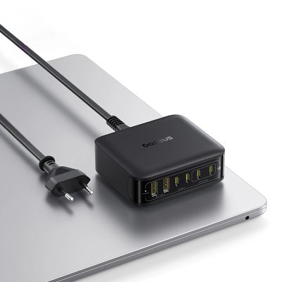 15. Baseus EnerFill FH21 120W Charging Station 4xUSB-C + 2xUSB-A - Black