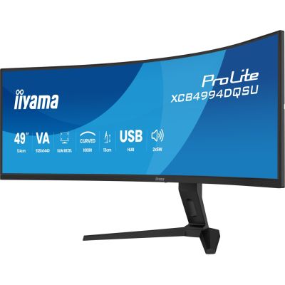 4. iiyama ProLite XCB4994DQSU-B1 computer monitor 124.5 cm (49") 5120 x 1440 px Dual QHD LCD Black