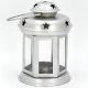 2. TEA LIGHT LANTERN CANDLE HOLDER 15CM SILVER