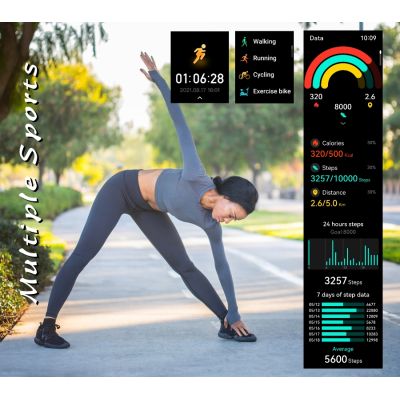 8. Rubicon RNCF31 BLACK Women's Smartwatch