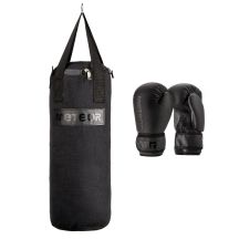 Meteor 6kg Punching Bag and 6oz Boxing Gloves Set