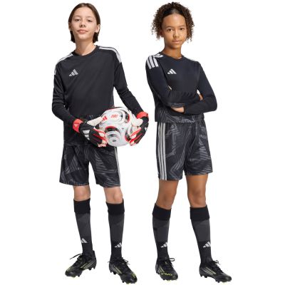 7. adidas Tiro 26 Competition Goalkeeper Kids' Shorts Black and Gray KC5468