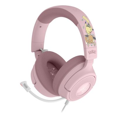 5. Razer Kraken V4 X – Pikachu & Eevee Edition Wired Headband Gaming Headset USB Type-C / USB Type-A Pink