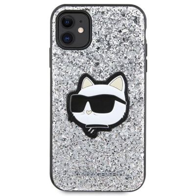 3. Karl Lagerfeld KLHCN61G2CPS iPhone 11 / Xr 6.1" silver/silver hardcase Glitter Choupette Patch